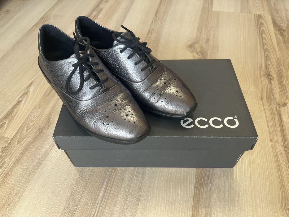 ECCO  р.37 Туфли макасины полуботинки