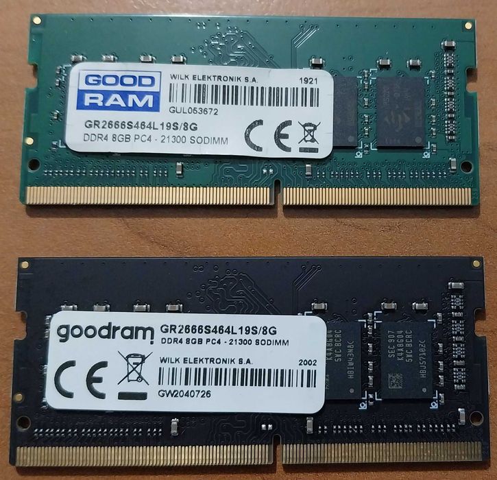 DDR4 16GB 2x8GB 2666MHz SODIMM PC4-21300