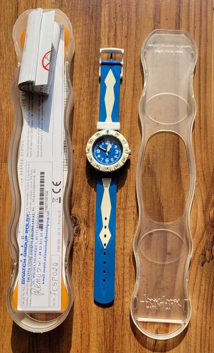 Zegarek SWATCH Flik Flak niebieski.