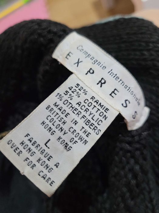 Sweter kardigan vintage dwurzędowy Compagnie Internationale Express