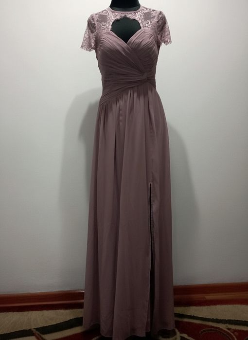 Довга блідо-лілова сукня | Сукня подружки нареченої S | Випускна