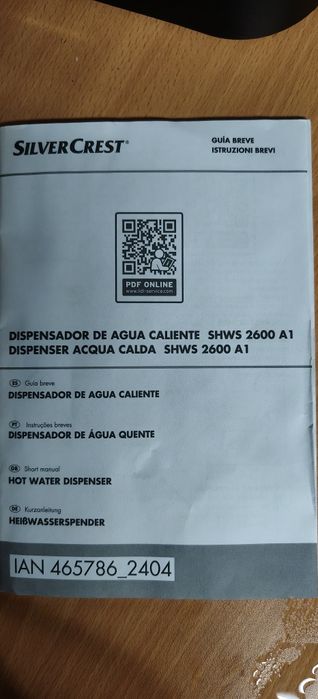 Dispensador de água quente