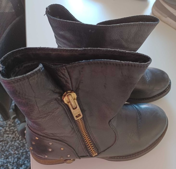 Botas Pretas - Missanga - Pele - Senhora - 36