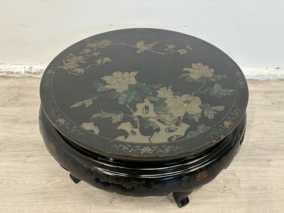 Orientalny stolik kawowy chinoiserie recznie malowany