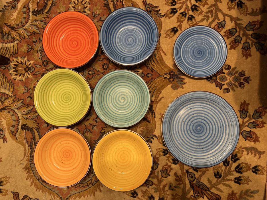 Kolorowy zastaw obiadowy dla 6os.