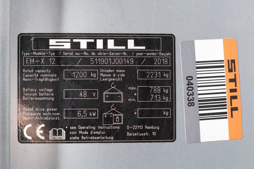 Retrátil elétrico Still FM-X12 - recondicionado