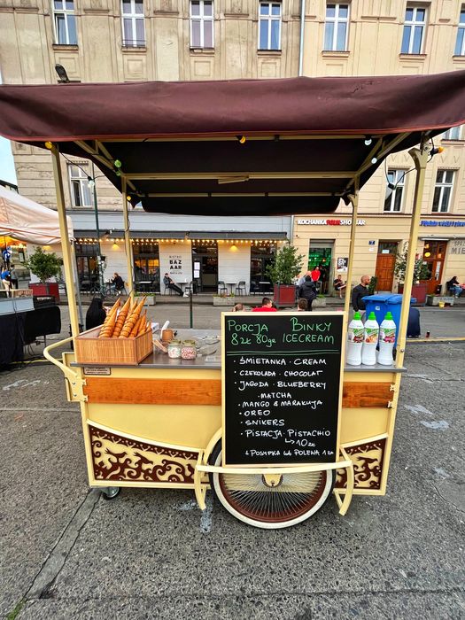 Riksza lodowa  + miejsce,wozek gastronomiczny lody HARDICE faktura vat