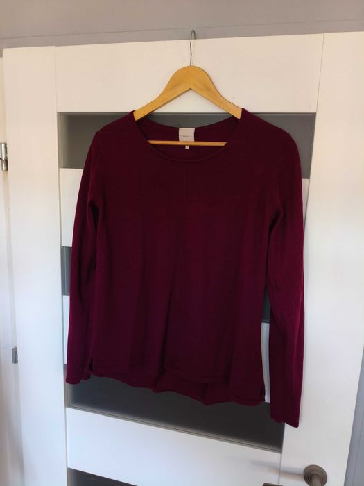 Sweter bordowy 100% merinowool