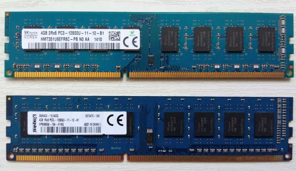 Модули оперативной памяти для компьютера DDR3 обьем 4Gb 1600Mhz (Hynix, Kingston, GoodRam)