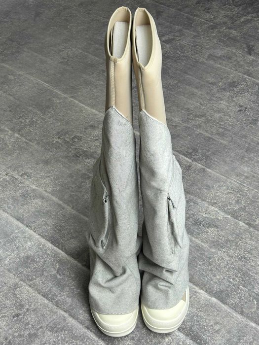 Кеди Rick Owens DRKSHDW Cargo Fetish Sneakers Milk Gray кеды