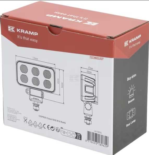 Lampa robocza LED KRAMP 60W 4630lm 12V 24V LA10834