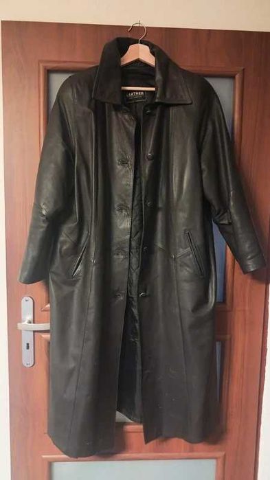 Kurtka płaszcz skórzany skóra naturalna L XL 40 42 wiosna