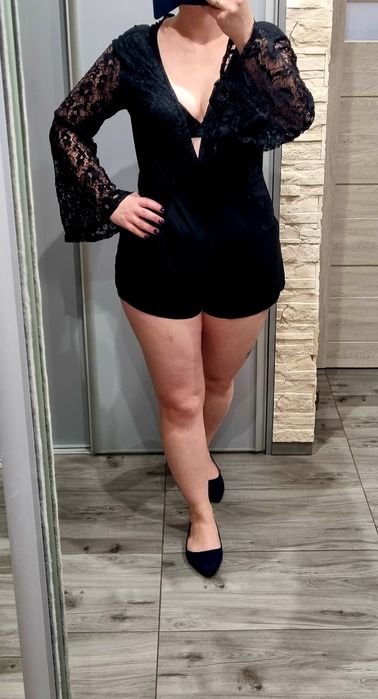 Kombinezon krótki letni czarny 38 M