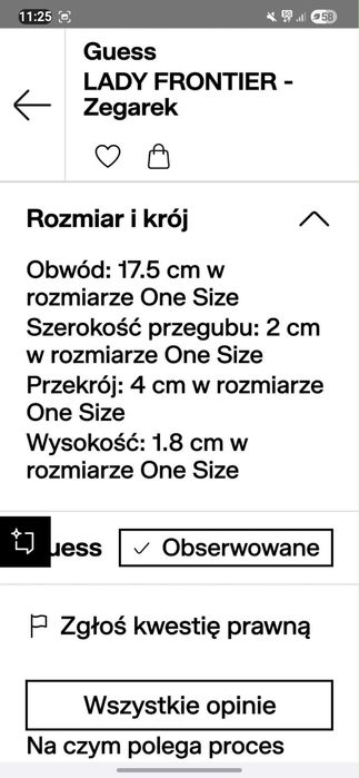 Piekny kobiecy zegarek „Guess Ladies sport”