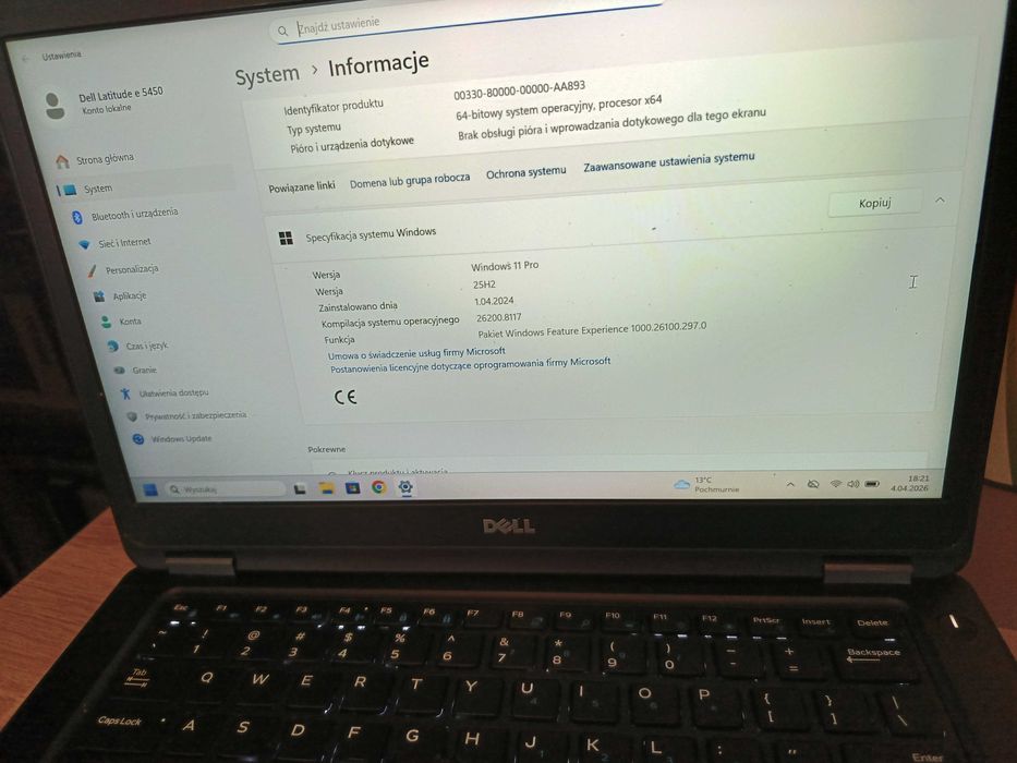 Dell Latitude 5450 z  pakietem biurowym Microsoft Office 2007
