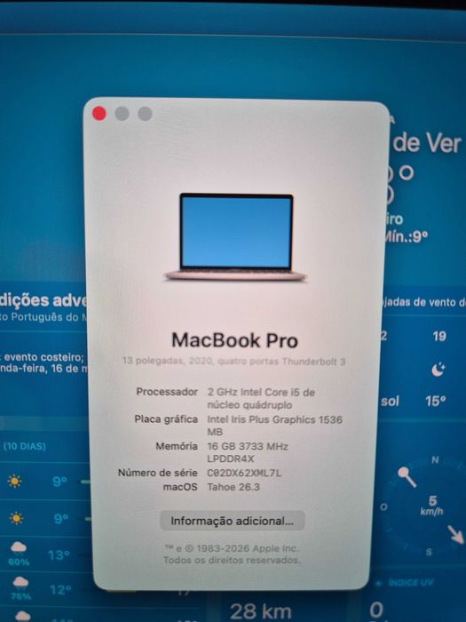 Portátil Apple MacBook Pro 13” Touch Bar – Como Novo Com último MacOS