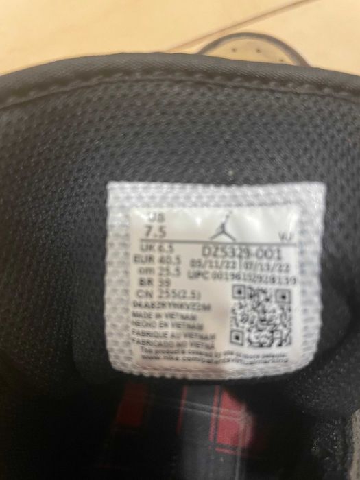 Buty Sneakersy Jordan 1 mid se tartan swoosh MLTIKOLOR rozmiar 40,5 WYPRZEDAŻ
