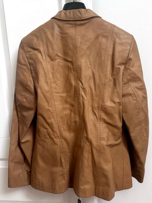 Nowa kurtka damska skorzana camel brazowa