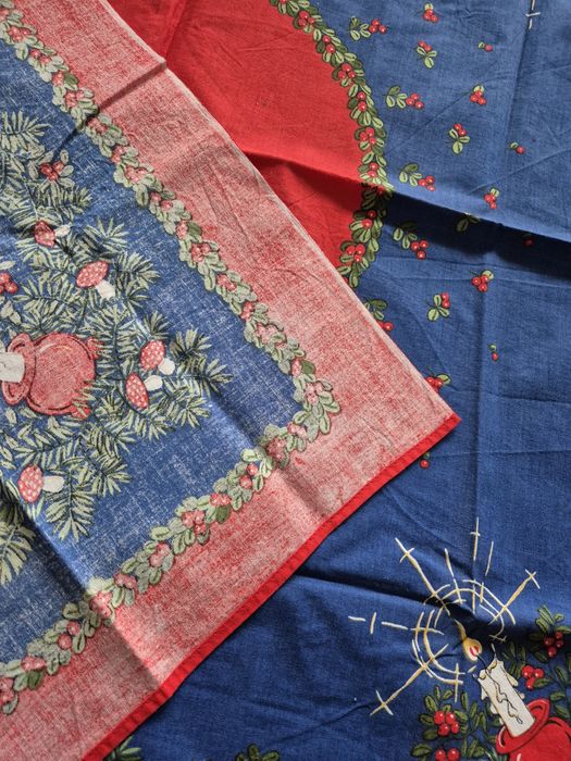 Obrus vintage rustykalny święta Bożego Narodzenia obrus kwadratowy 92c