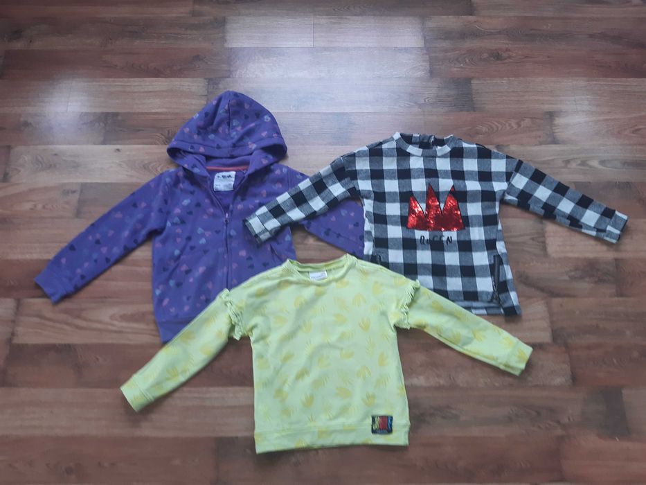3 bluzy rozm. 110 4-5 lat