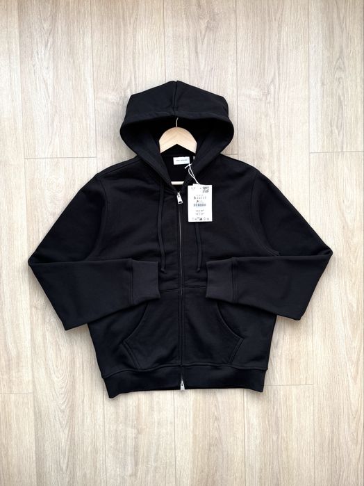 Чоловіче Худі ZARA Zip Hoodie Оригінал Худи Кофта Новый Мужской Свитшот Черный Зара