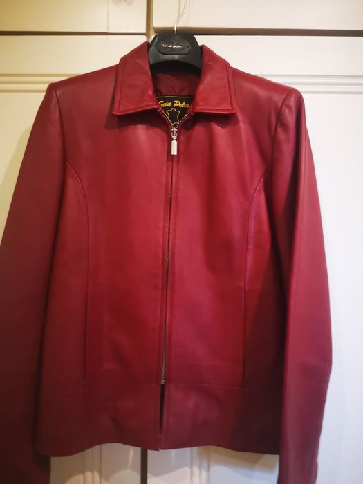 New Dark Red Leather Jacket