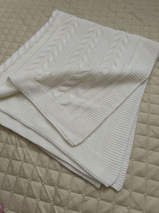 Детский вязанный плед покрывало