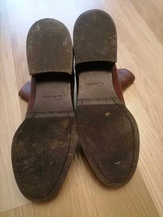 Bordowe botki clarks 41