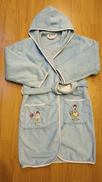 Szlafrok z kieszeniami Pocopiano 140 kaptur pasek