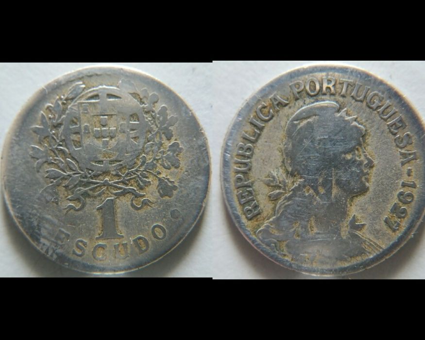 Lote de 7 moedas de 1 escudo Alpaca (Republica Portuguesa)