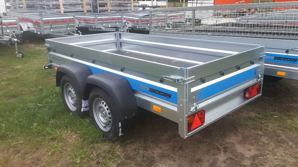 Faro Przyczepa SOLIDUS 263x125 otwierane burty przód i tył, DUŻY WYBÓR  Przyczepy lekkie, jedno i dwuosiowe, towarowe, podłodziowe