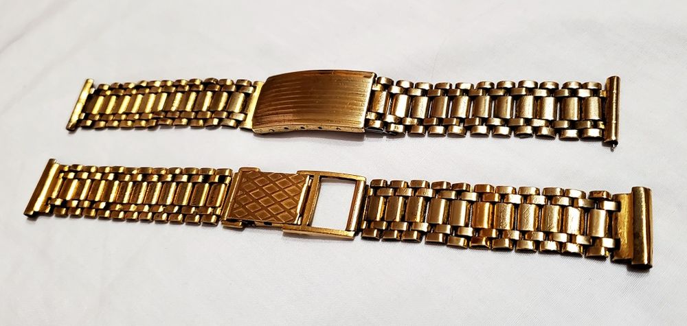 Позолоченный браслет Au для часов производства ссср