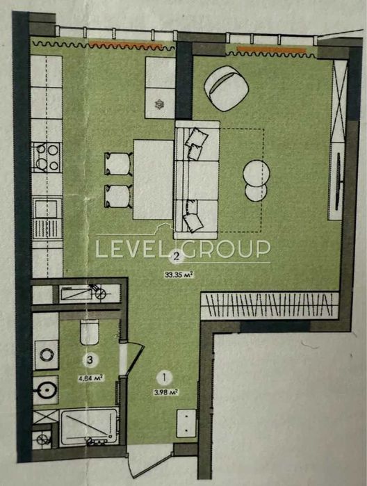 1-кімнатна квартира на вул. Євгена Сверстюка 1  ЖК Метрополіс