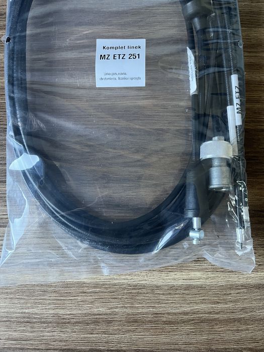 NOWY POLSKI komplet linek linki MZ ETZ 251 CZARNE