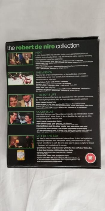 Colecção 5 filmes de Robert DeNiro em dvd (portes grátis)