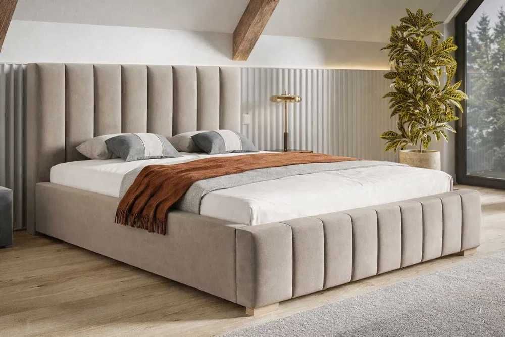 10 LAT GWARANCJI Łóżko tapicerowane ze stelażem metalowym - PRODUCENT