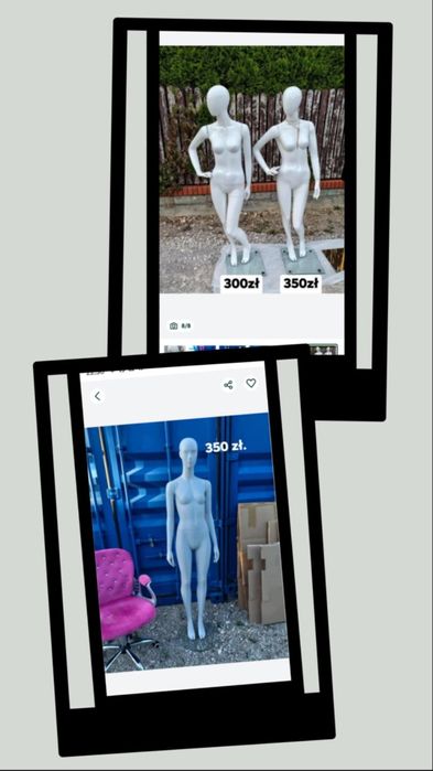 Manekiny damskie  i męskie- różne postawy