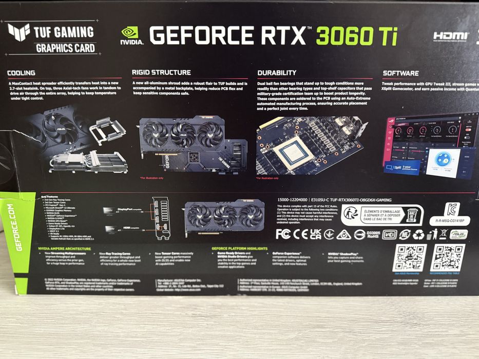 Відеокарта RTX 3060 Ti Asus Tuf 8G GDDRX6