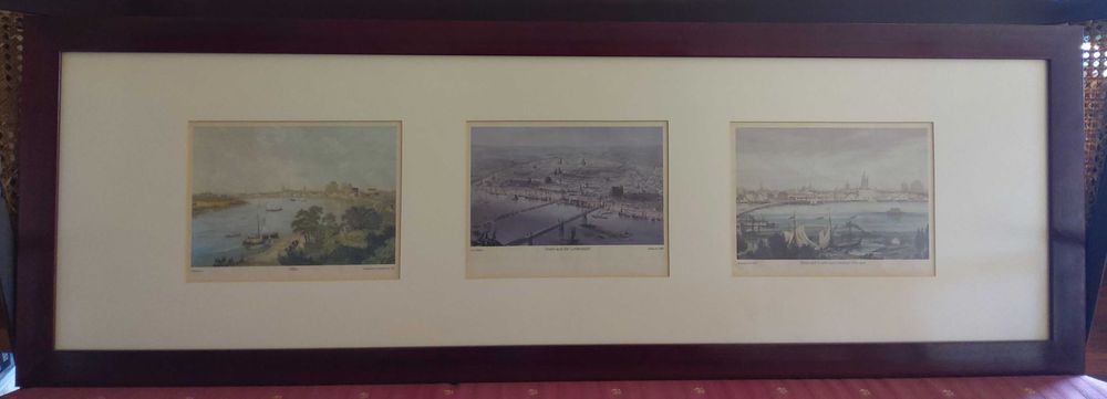 2 Frames with 3 Engravings