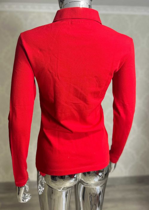 Koszula Damska Polo Lacoste z Dł.Rękawem czerwona rozmiar. XS / 34