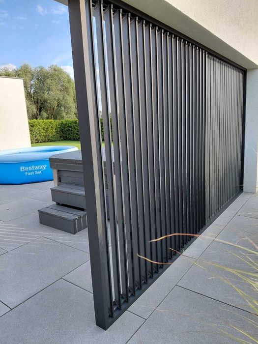 Ruchome deseczki system aluminiowy shuttersy zabudowa tarasu każdy RAL