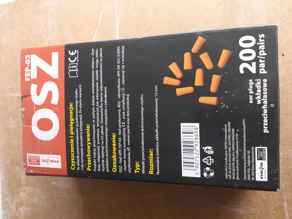 Wkładki przeciwhałasowe