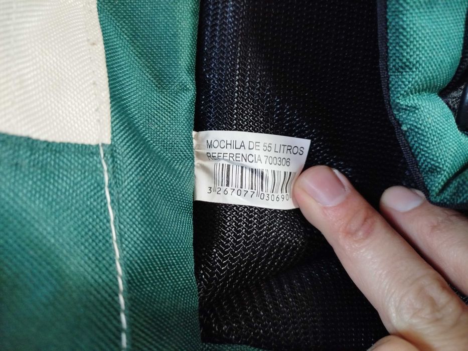 Mochila caminhada / campismo 55 litros