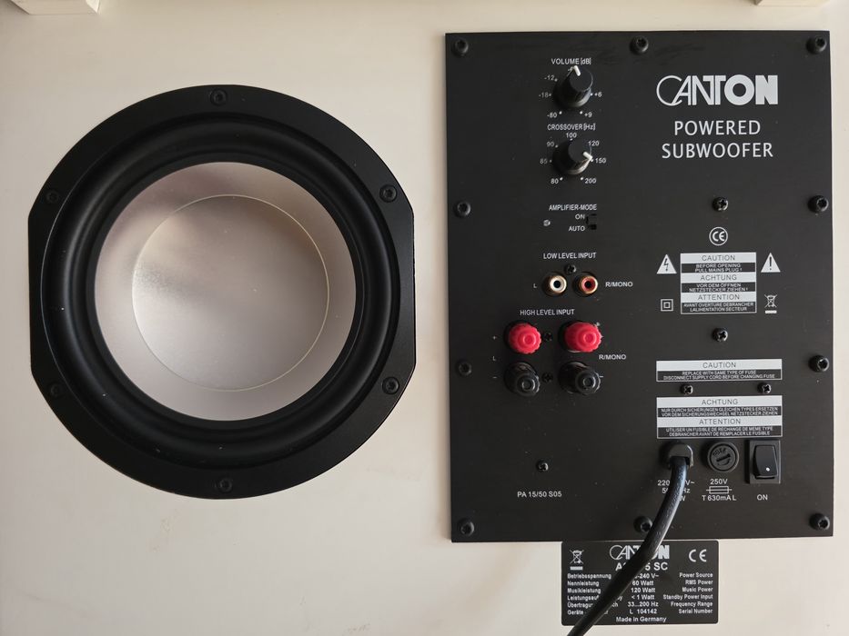 Subwoofer aktywny CANTON ASF 75 SC biały