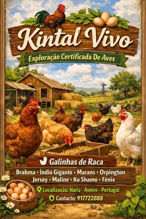 Galinhas e galos de raças