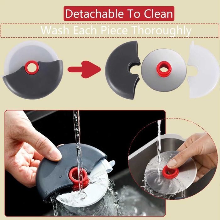 Nóż do pizzy ze stali nierdzewnej.