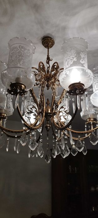 Candeeiro lustre de tecto 8 lampadas