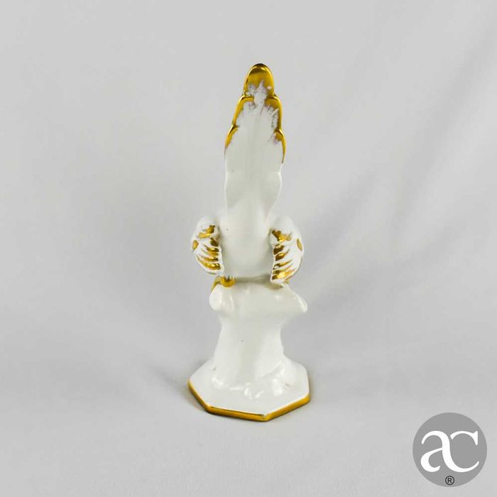 Figura de Melro “Blackbird” porcelana Vista Alegre decoração a dourado