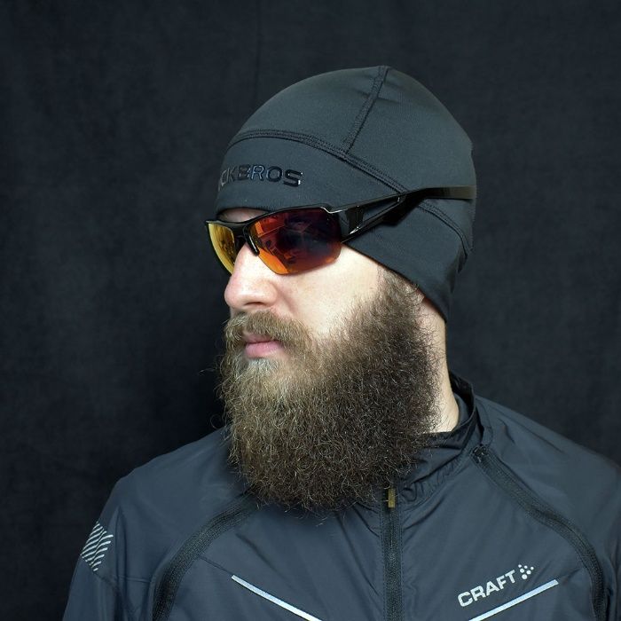 Подшлемник Rockbros с виндсоппером windstopper велошапка зимняя чёрный