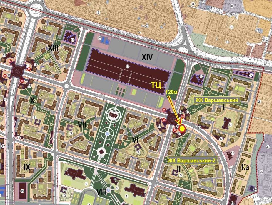 Фасад, кутове, ЖК Варшавський-2, навпроти ТЦ, вул.Олеся/вул.Крістерів